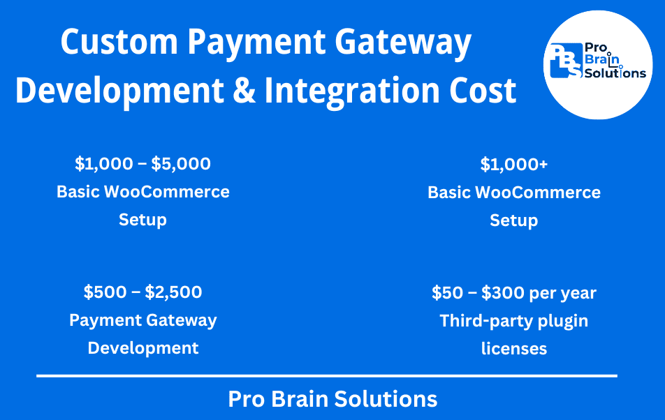 custom payment gateway development integration cost